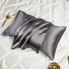 spring 19mm  momme natural satin real mulbery silver white pink  black silk throw  pillowcase covers